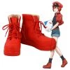 New Cosplaysky New Arrivals Cells At Work! Hataraku Saibo Erythrocite Red Blood Cell Cosplay Shoes Boots 2 New Cosplaysky New Arrivals Cells At Work! Hataraku Saibo Erythrocite Red Blood Cell Cosplay Shoes Boots