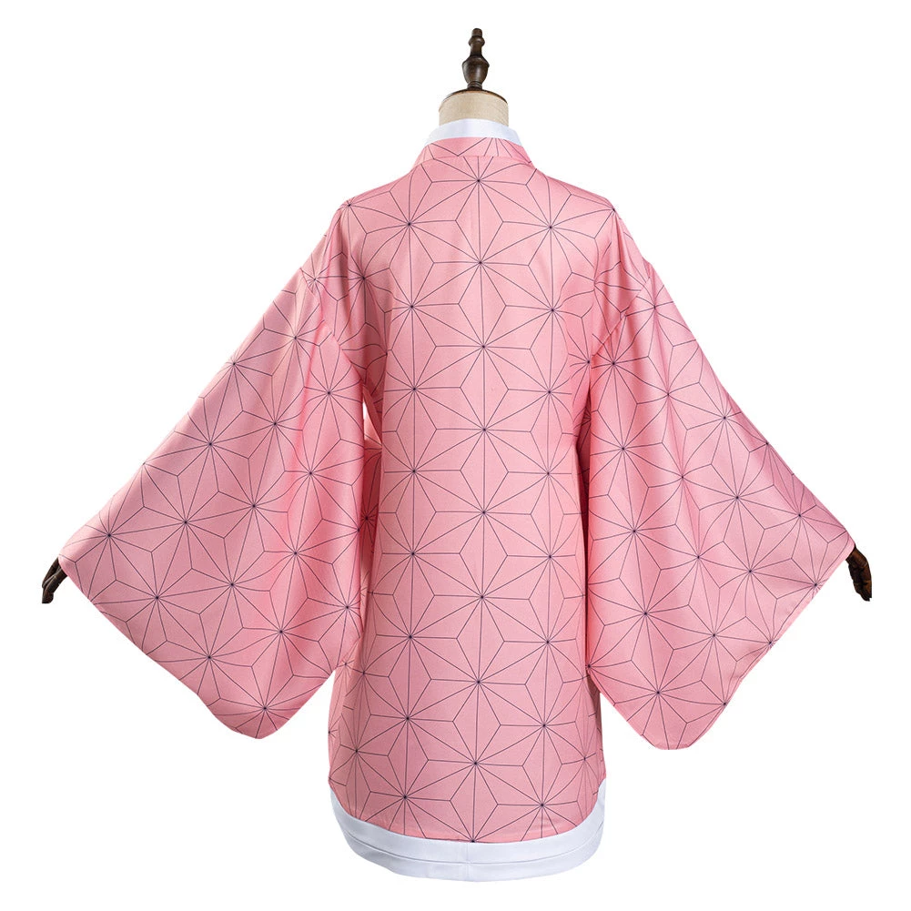 NewCosplay Demon Slayer: Kimetsu No Yaiba Kamado Nezuko Kimono Coat Cosplay Costume 6 NewCosplay Demon Slayer: Kimetsu No Yaiba Kamado Nezuko Kimono Coat Cosplay Costume