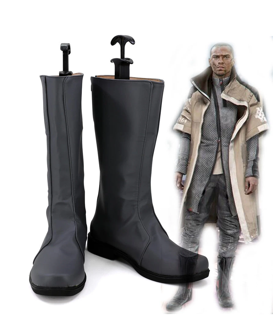 New Cosplaysky New Arrivals Detroit: Become Human Markus Cosplay Shoes Boots 3 New Cosplaysky New Arrivals Detroit: Become Human Markus Cosplay Shoes Boots