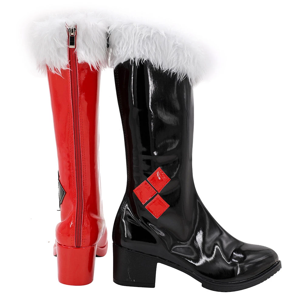 NewCosplay Harley Quinn Cosplay Shoes Boots Halloween Costumes Accessory Custom Made New Arrivals 5 NewCosplay Harley Quinn Cosplay Shoes Boots Halloween Costumes Accessory Custom Made New Arrivals
