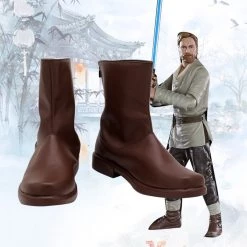 Fandomsky Obi-wan Kenobi Cosplay Shoes Boots Halloween Costumes Accessory Custom Made