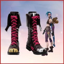 NewCosplay Arcane: LoL Jinx Cosplay Shoes Boots Halloween Costumes Accessory Custom Made New Arrivals