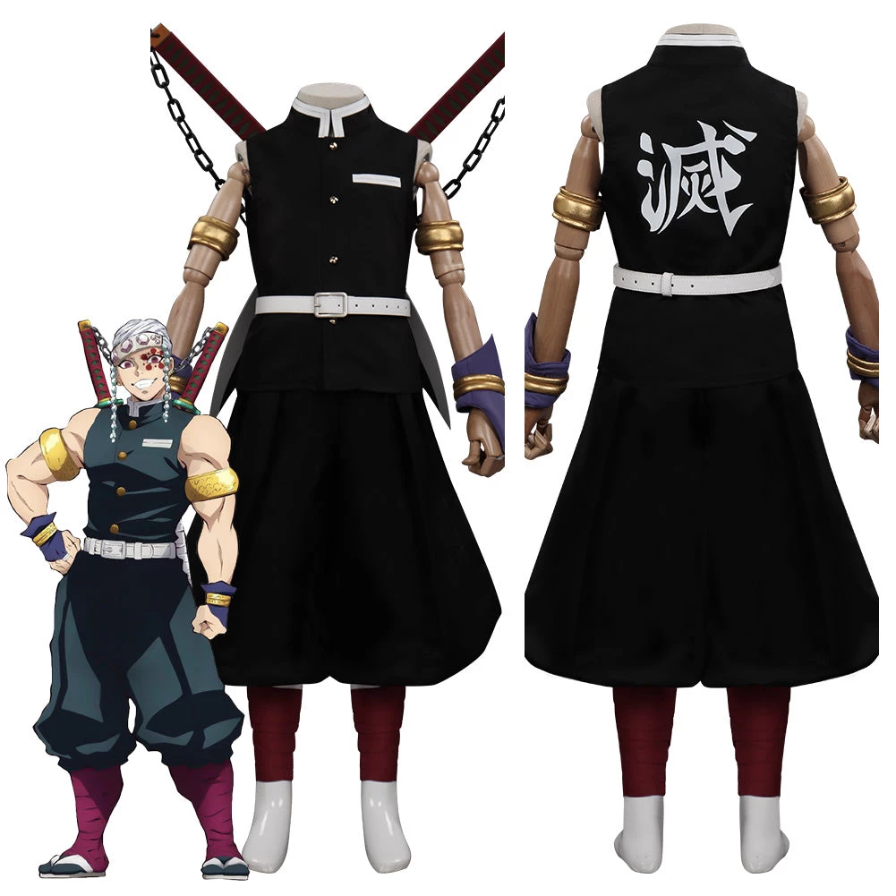 NewCosplay New Arrivals Demon Slayer Season 2 Uzui Tengen Kids Children Outfits Halloween Carnival Suit Cosplay Costume 3 NewCosplay New Arrivals Demon Slayer Season 2 Uzui Tengen Kids Children Outfits Halloween Carnival Suit Cosplay Costume