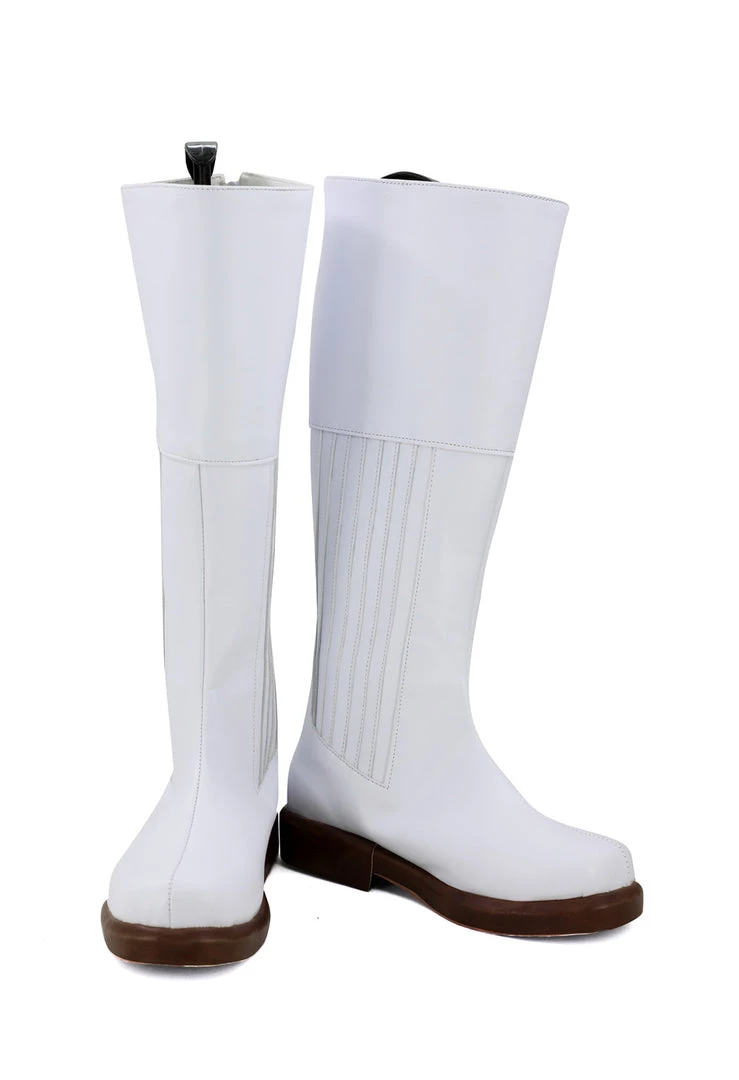 New Cosplaysky New Arrivals Star Wars Pricess Leia Cosplay Shoes Boots White 4 New Cosplaysky New Arrivals Star Wars Pricess Leia Cosplay Shoes Boots White