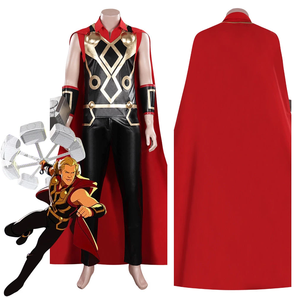 NewCosplay What If Thor Outfit Halloween Carnival Suit Cosplay Costume 3 NewCosplay What If Thor Outfit Halloween Carnival Suit Cosplay Costume