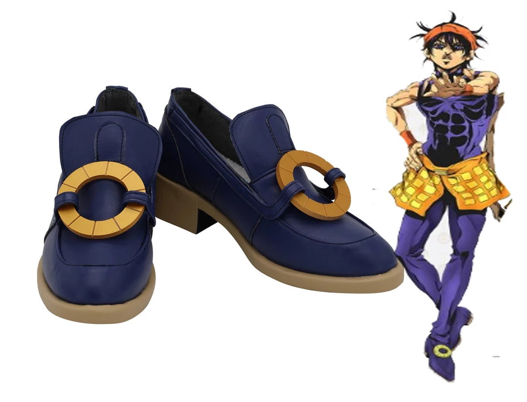 CosplaySky New Arrivals JoJo's Bizarre Adventure Ghirga Narancia Cosplay Shoes 3 CosplaySky New Arrivals JoJo's Bizarre Adventure Ghirga Narancia Cosplay Shoes