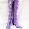 NewCosplay Sailor Moon Tomoe Hotaru Cosplay Boots Shoes Purple