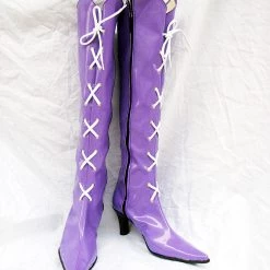 NewCosplay Sailor Moon Tomoe Hotaru Cosplay Boots Shoes Purple