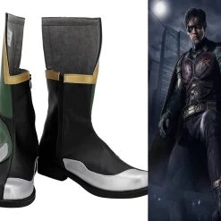 CosplaySky DC Comic Batman Boy Wonder Robin Cosplay Shoes