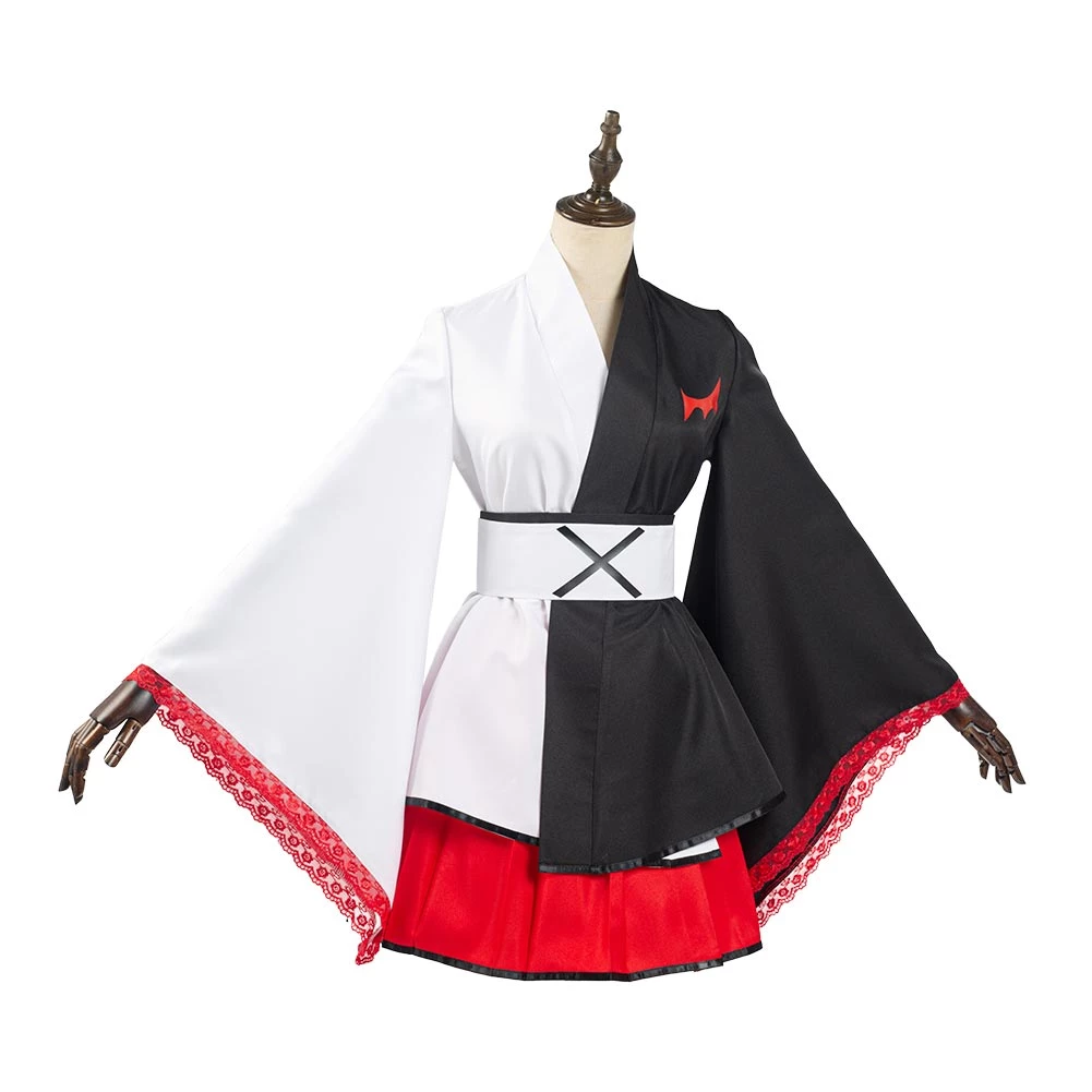 NewCosplay Danganronpa Monokuma Black White Bear Kimono Outfits Cosplay Costume 5 NewCosplay Danganronpa Monokuma Black White Bear Kimono Outfits Cosplay Costume