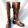 NewCosplay D.Gray-man Lavi Cosplay Boots Shoes Dark Brown