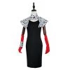 NewCosplay Cruella De Vil Print Dress Outfits Halloween Carnival Suit Cosplay Costume New Arrivals