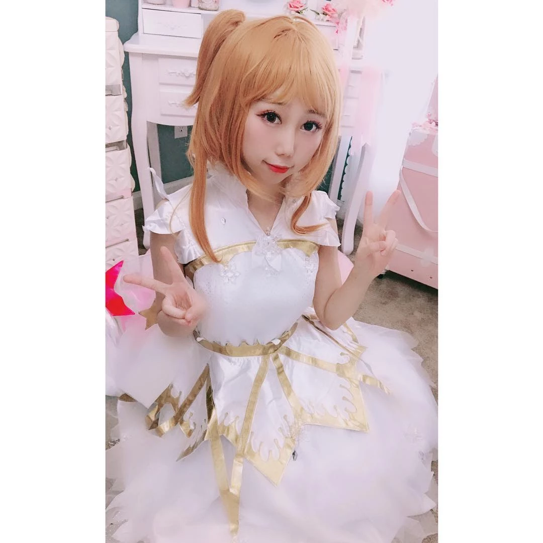 New Cosplaysky Cardcaptor Sakura:Clear Card Sakura Kinomoto Snow Angel Fancy Dress Cosplay Costume 14 New Cosplaysky Cardcaptor Sakura:Clear Card Sakura Kinomoto Snow Angel Fancy Dress Cosplay Costume