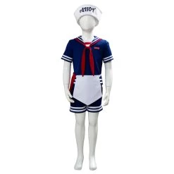NewCosplay Stranger Things 3 Scoops Ahoy Steve Harrington Kids Children Uniform Cosplay Costume TV