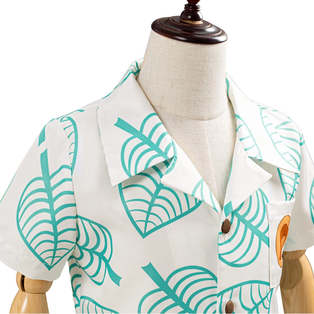 NewCosplay Animal Crossing Tom Nook Short Sleeve Shirt Top For Kids Children Cosplay Costume New Arrivals 10 NewCosplay Animal Crossing Tom Nook Short Sleeve Shirt Top For Kids Children Cosplay Costume New Arrivals