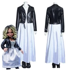 NewCosplay Bride Of Chucky Tiffany Outfit Long Dress Ver Halloween Carnival Suit Cosplay Costume