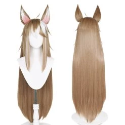 NewCosplay Genshin Impact Ms Hina/Gorou Heat Resistant Synthetic Hair With Ear Cosplay Wig