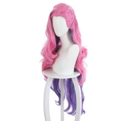 NewCosplay League Of Legends LOL KDA Groups Seraphine Carnival Halloween Party Props Cosplay Wig