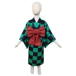 NewCosplay New Arrivals Demon Slayer Kamado Tanjirou Kids Kimono Outfits Halloween Carnival Costume Cosplay Costume