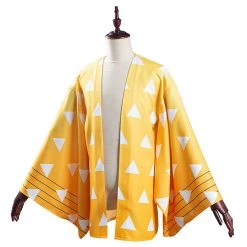 NewCosplay Demon Slayer: Kimetsu No Yaiba Agatsuma Zenitsu Kimono Coat Cosplay Costume 15 NewCosplay Demon Slayer: Kimetsu No Yaiba Agatsuma Zenitsu Kimono Coat Cosplay Costume