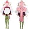 NewCosplay Demon Slayer: Kimetsu No Yaiba Kanroji Mitsuri Maid Dress Cosplay Costume New Arrivals
