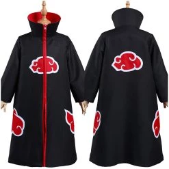 NewCosplay Naruto Akatsuki Kids Children Zip Up Coat Halloween Carnival Suit Cosplay Costume New Arrivals