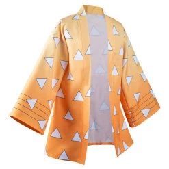 NewCosplay Demon Slayer Agatsuma Zenitsu Halloween Carnival Suit With Earrings Belt Cosplay Costume 18 NewCosplay Demon Slayer Agatsuma Zenitsu Halloween Carnival Suit With Earrings Belt Cosplay Costume
