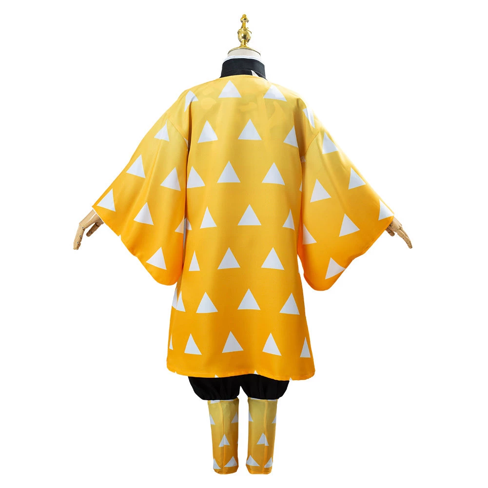 NewCosplay Demon Slayer: Kimetsu No Yaiba Agatsuma Zenitsu Cosplay Costume For Kids Children 6 NewCosplay Demon Slayer: Kimetsu No Yaiba Agatsuma Zenitsu Cosplay Costume For Kids Children