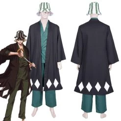 NewCosplay New Arrivals Anime Bleach Urahara Kisuke Coat Pants Hat Outfits Halloween Carnival Suit Cosplay Costume