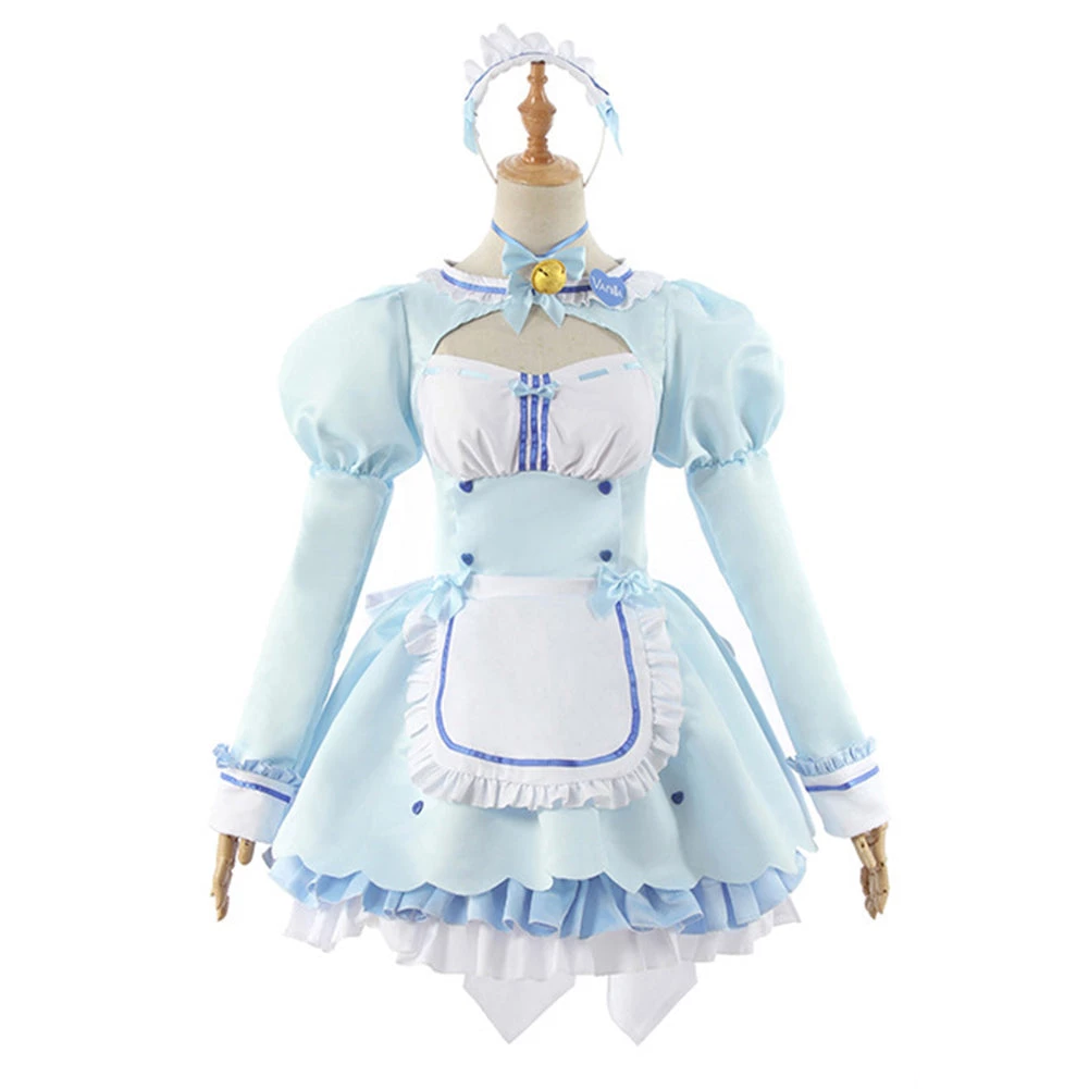 NewCosplay Nekopara Chocola/Vanilla Maid Dress Outfit Halloween Carnival Suit Cosplay Costume 4 NewCosplay Nekopara Chocola/Vanilla Maid Dress Outfit Halloween Carnival Suit Cosplay Costume
