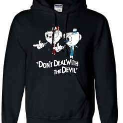 NewCosplay Cup Head Don't Deal With The Devil Hoodie Black Jacket Coat New Arrivals