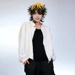 NewCosplay Tokyo Revengers Valhalla Kazutora Hanemiya White Jacket Coat Cosplay Costumes 23 NewCosplay Tokyo Revengers Valhalla Kazutora Hanemiya White Jacket Coat Cosplay Costumes