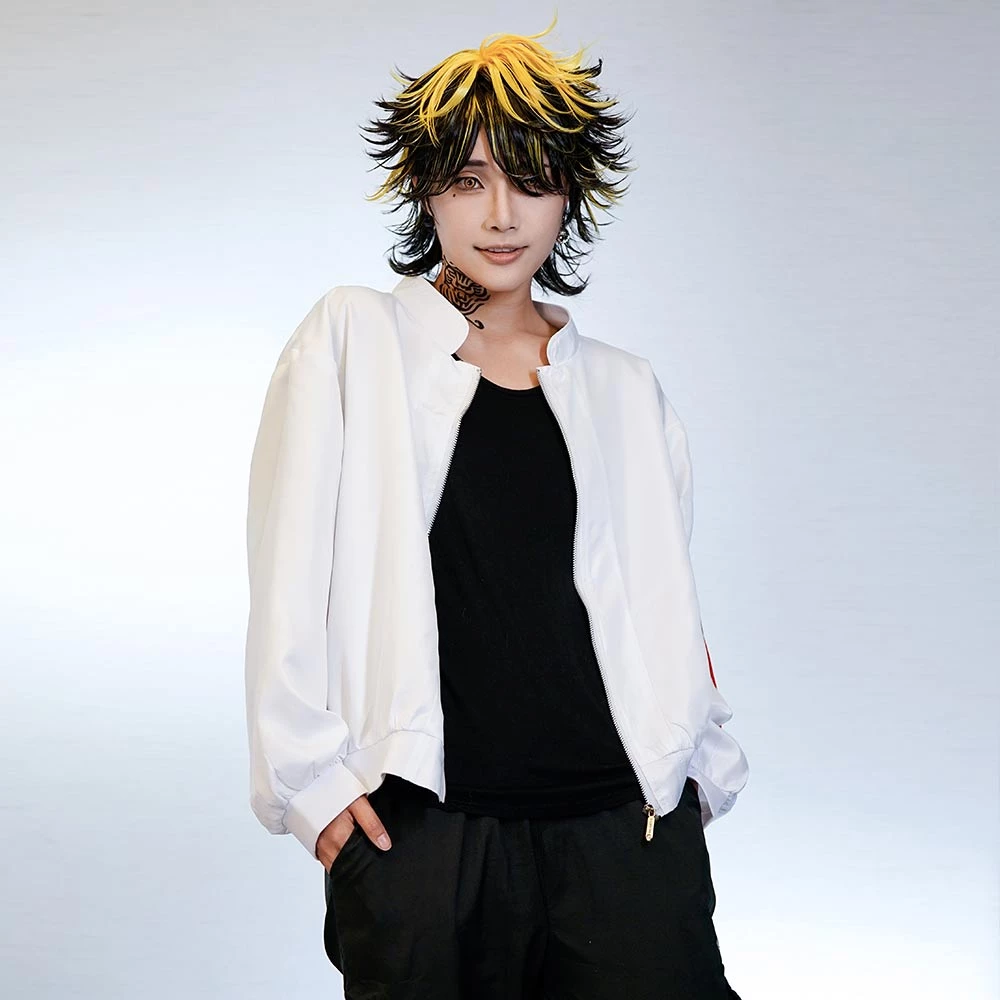 NewCosplay Tokyo Revengers Valhalla Kazutora Hanemiya White Jacket Coat Cosplay Costumes 13 NewCosplay Tokyo Revengers Valhalla Kazutora Hanemiya White Jacket Coat Cosplay Costumes