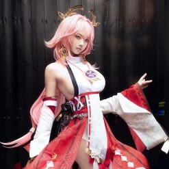 NewCosplay Genshin Impact Yae Miko Outfits Halloween Carnival Suit Cosplay Costume New Arrivals