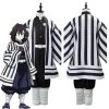 NewCosplay Anime Demon Slayer Kimetsu No Yaiba Iguro Obanai Uniform Outfit Cosplay Costume For Kids Children New Arrivals