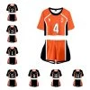Fandombuy Women Haikyuu!! Karasuno High School Volleyball Club Cosplay Crop Top & Shorts Set Summer 2 Pieces Casual Clothes