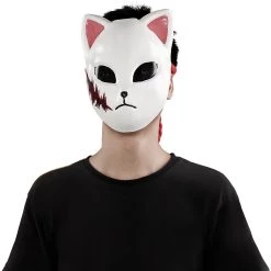 NewCosplay Demon Slayer Sabito Mask Masquerade Halloween Party Costume Props Cosplay Latex Masks Helmet New Arrivals