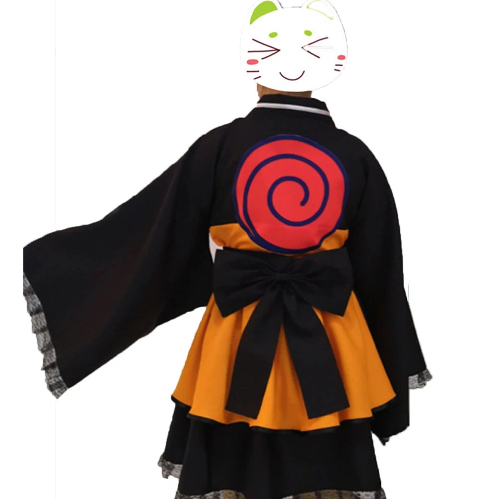 NewCosplay Naruto Shippuden Naruto Uzumaki Robe Lolita Cosplay Costume 4 NewCosplay Naruto Shippuden Naruto Uzumaki Robe Lolita Cosplay Costume