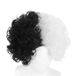 NewCosplay Cruella De Vil Cruella Heat Resistant Synthetic Hair Carnival Halloween Party Props Cosplay Wig
