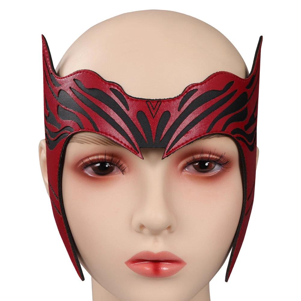 NewCosplay Doctor Strange In The Multiverse Of Madness - Scarlet Witch Mask Cosplay PU Masks Costume Props 10 NewCosplay Doctor Strange In The Multiverse Of Madness - Scarlet Witch Mask Cosplay PU Masks Costume Props