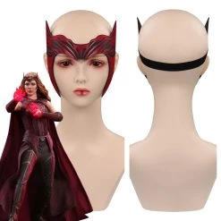 NewCosplay Doctor Strange In The Multiverse Of Madness - Scarlet Witch Mask Cosplay PU Masks Costume Props