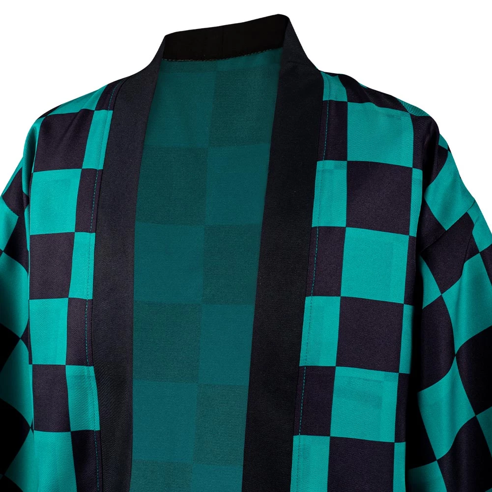 NewCosplay Demon Slayer Kamado Tanjirou Halloween Carnival Suit With Earrings Belt Cosplay Costume 12 NewCosplay Demon Slayer Kamado Tanjirou Halloween Carnival Suit With Earrings Belt Cosplay Costume