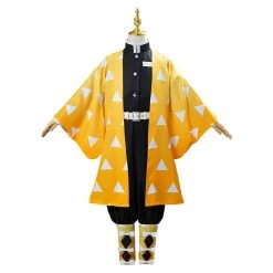 NewCosplay Demon Slayer: Kimetsu No Yaiba Agatsuma Zenitsu Cosplay Costume For Kids Children 14 NewCosplay Demon Slayer: Kimetsu No Yaiba Agatsuma Zenitsu Cosplay Costume For Kids Children