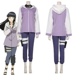 NewCosplay NARUTO-Hyūga Hinata Jacket Pants Outffits Halloween Carnival Suit Cosplay Costume