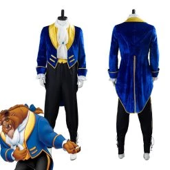 NewCosplay Men's Beauty And The Beast Prince Beast Cosplay Costume Halloween Carnival Costume