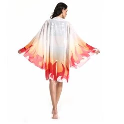 NewCosplay Anime Demon Slayer Kimetsu No Yaiba Rengoku Kyoujurou Bikini Beach Swimsuit Set Cosplay Costume