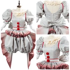 NewCosplay It Pennywise Horror Pennywise The Clown Costume For Women Girls Cosplay Costume New Arrivals 22 NewCosplay It Pennywise Horror Pennywise The Clown Costume For Women Girls Cosplay Costume New Arrivals
