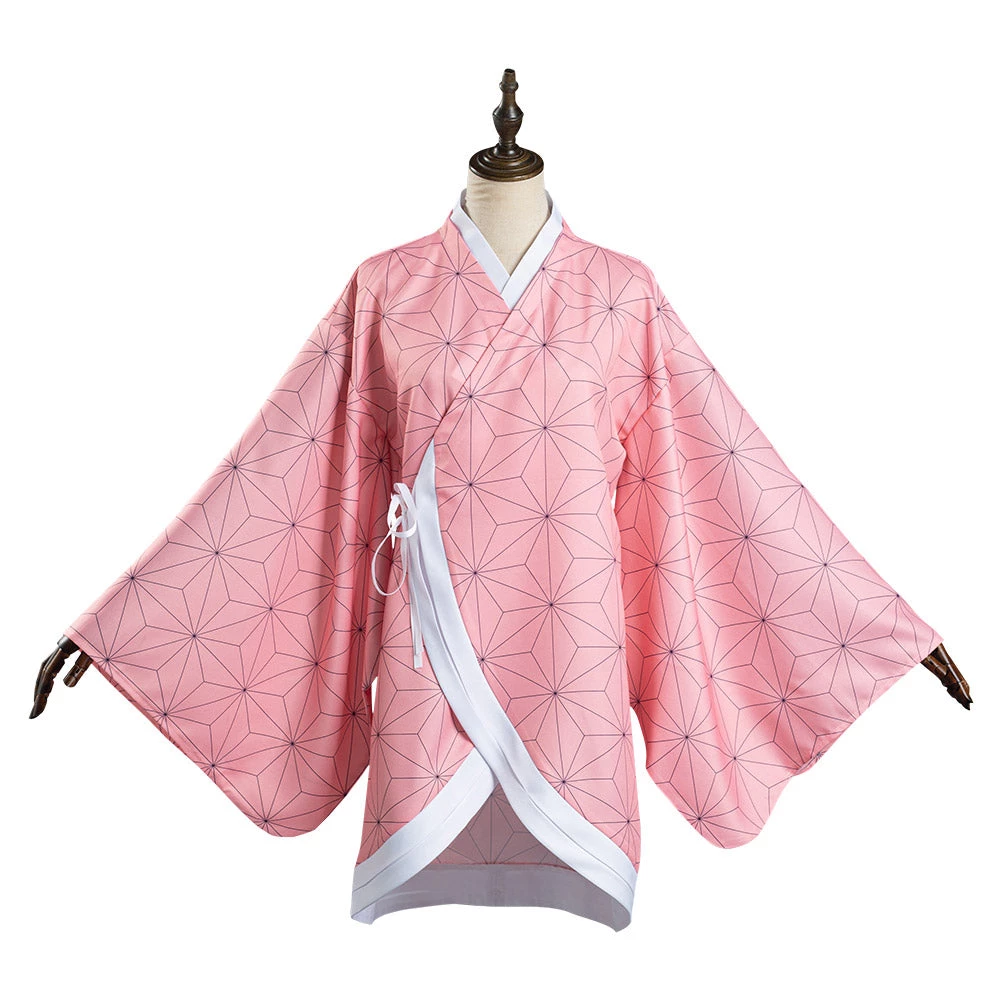 NewCosplay Demon Slayer: Kimetsu No Yaiba Kamado Nezuko Kimono Coat Cosplay Costume 4 NewCosplay Demon Slayer: Kimetsu No Yaiba Kamado Nezuko Kimono Coat Cosplay Costume