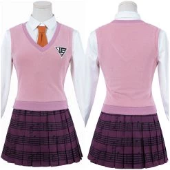 NewCosplay Danganronpa V3: Killing Harmony-Akamatsu Kaede Uniform Skirt Outfits Halloween Carnival Suit Cosplay Costume