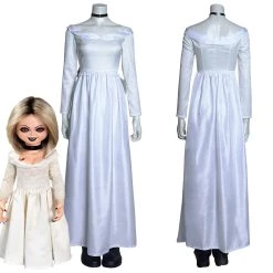 NewCosplay New Arrivals Bride Of Chucky Tiffany Long Dress Outfits Halloween Carnival Suit Cosplay Costume